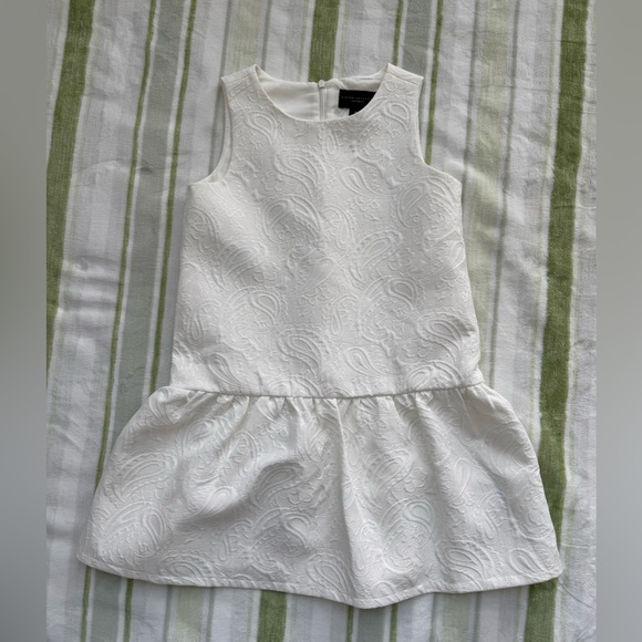 Victoria Beckham Other - Victoria Beckham White Brocade Drop-Waist Dress for Girls